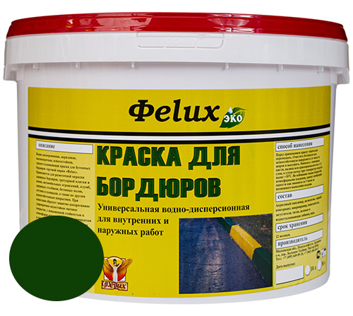 Краска для бордюров Фelux зеленая, 30 л